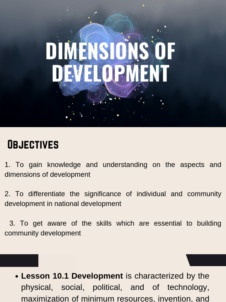 Dimensions of Development Explained | PDF | Well Being | Behavioural ...