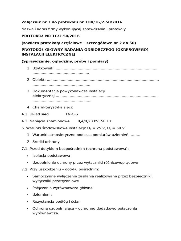 Protokol Odbioru Koncowego Zalacznik 3 | PDF