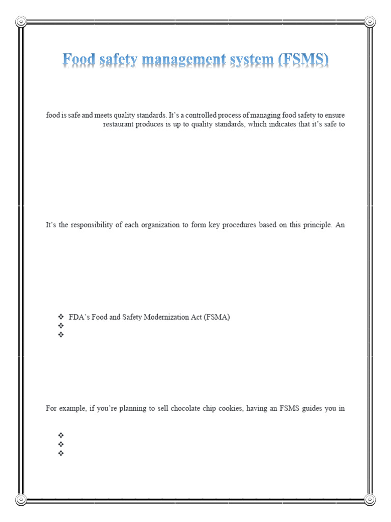 Food Safety Management System 2200 | PDF | Food Safety | Food Industry