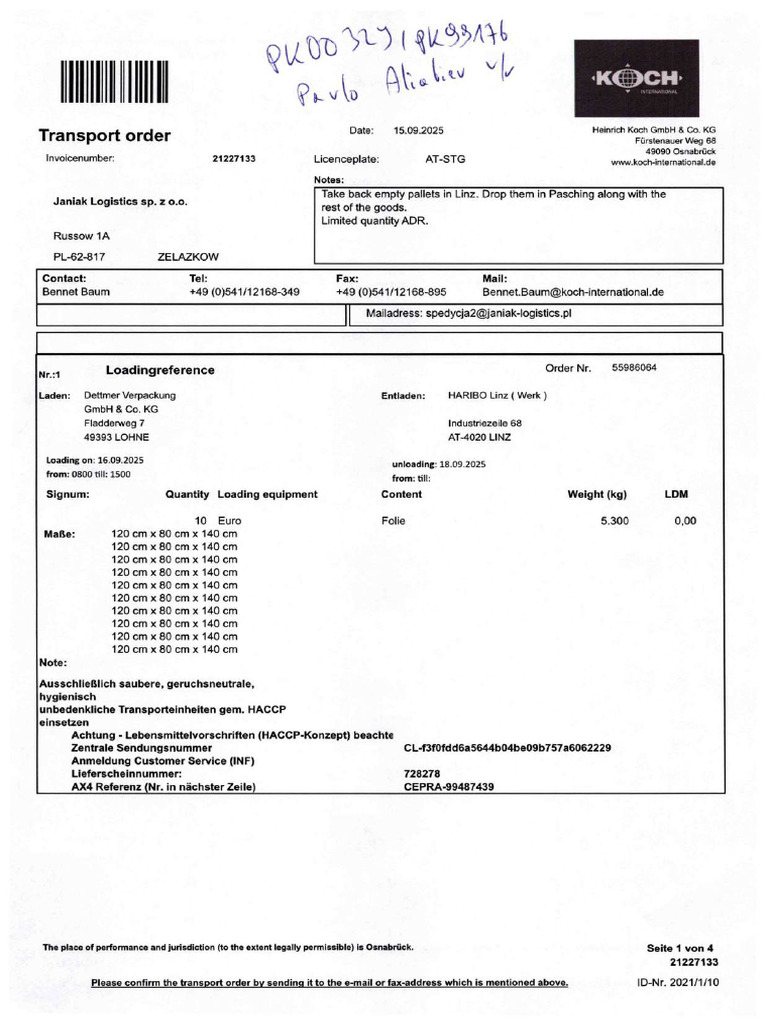 63 09 PP 2025 LOG | PDF | Cargo | Legal Liability