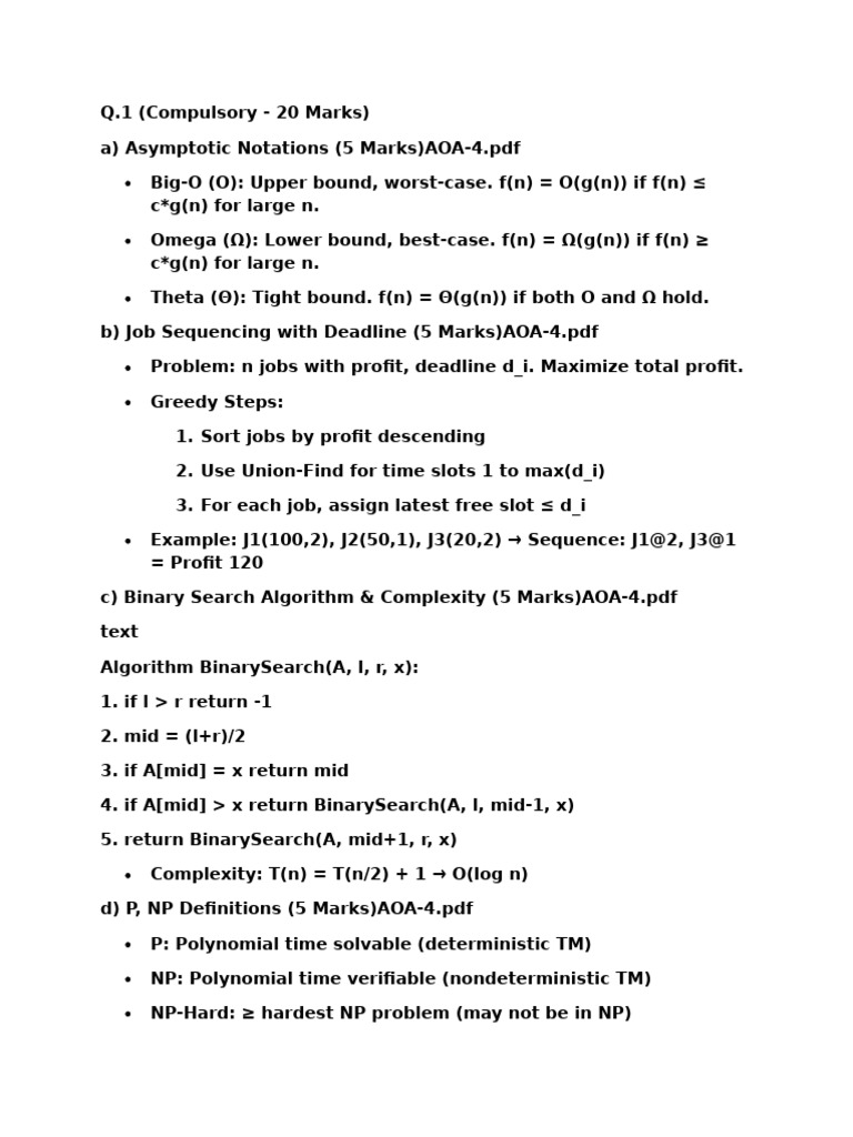 Algorithms and Complexity Concepts Explained | PDF | Time Complexity ...