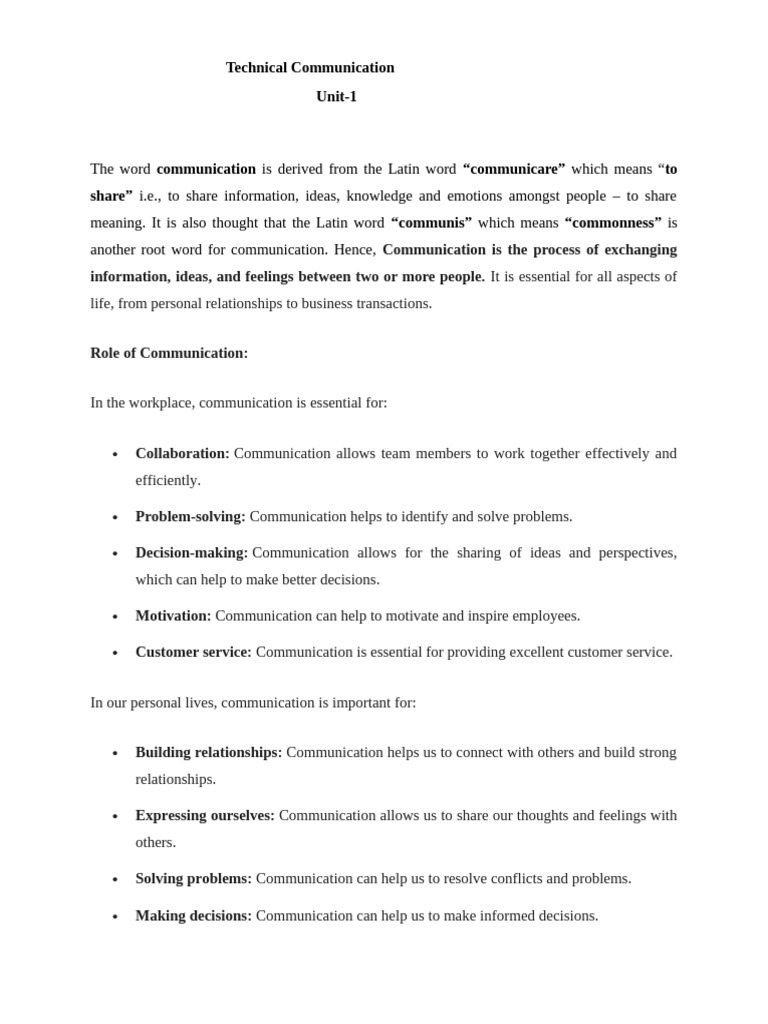 Understanding Technical Communication | PDF | Communication | Nonverbal ...