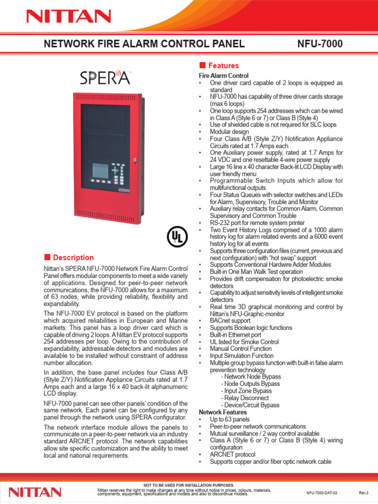 NFU-7000 Network Fire Alarm Panel | PDF | Computer Network | Computing