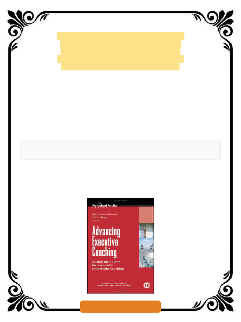 Advancing Executive Coaching Setting the Course for Successful ...