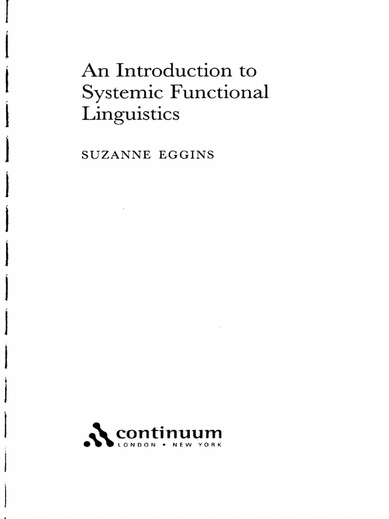 1 Eggins-Introduction To Systemic Funcitonal Linguistics | PDF