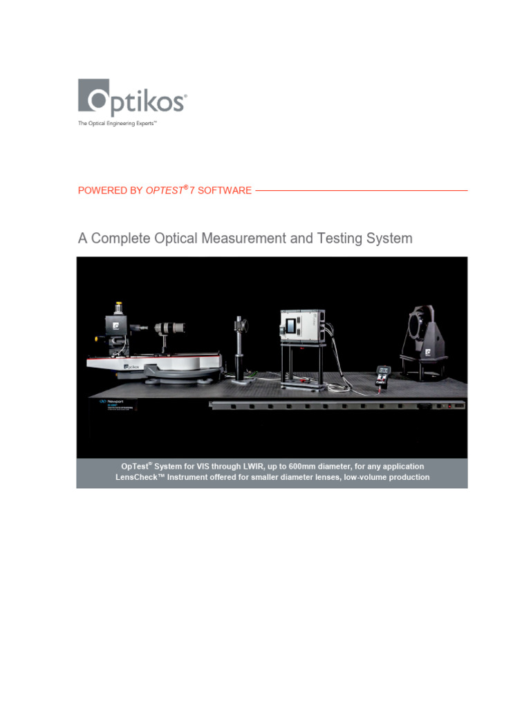 Advanced Lens Testing Solutions | PDF | Angular Resolution | Optics