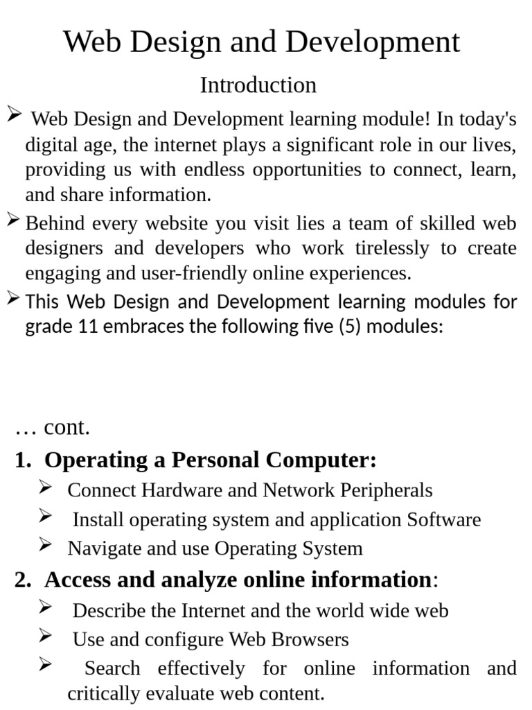 Web Design and Development Guide | PDF | Electrostatic Discharge ...