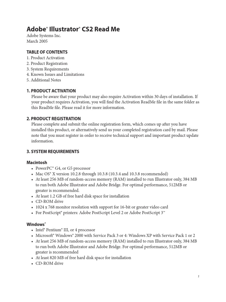 Illustrator Read Me | PDF
