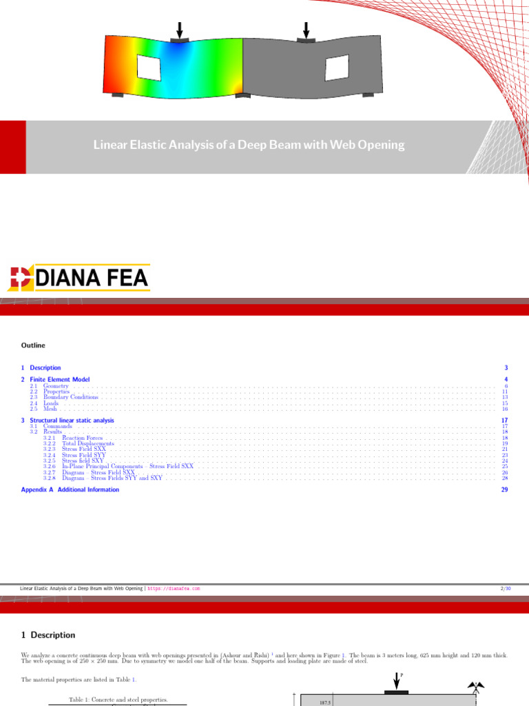Deep Beam Linear Elastic Analysis | PDF | Stress (Mechanics) | Beam ...