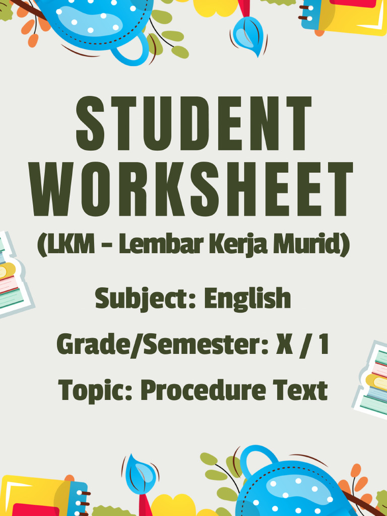 Student Worksheet | PDF