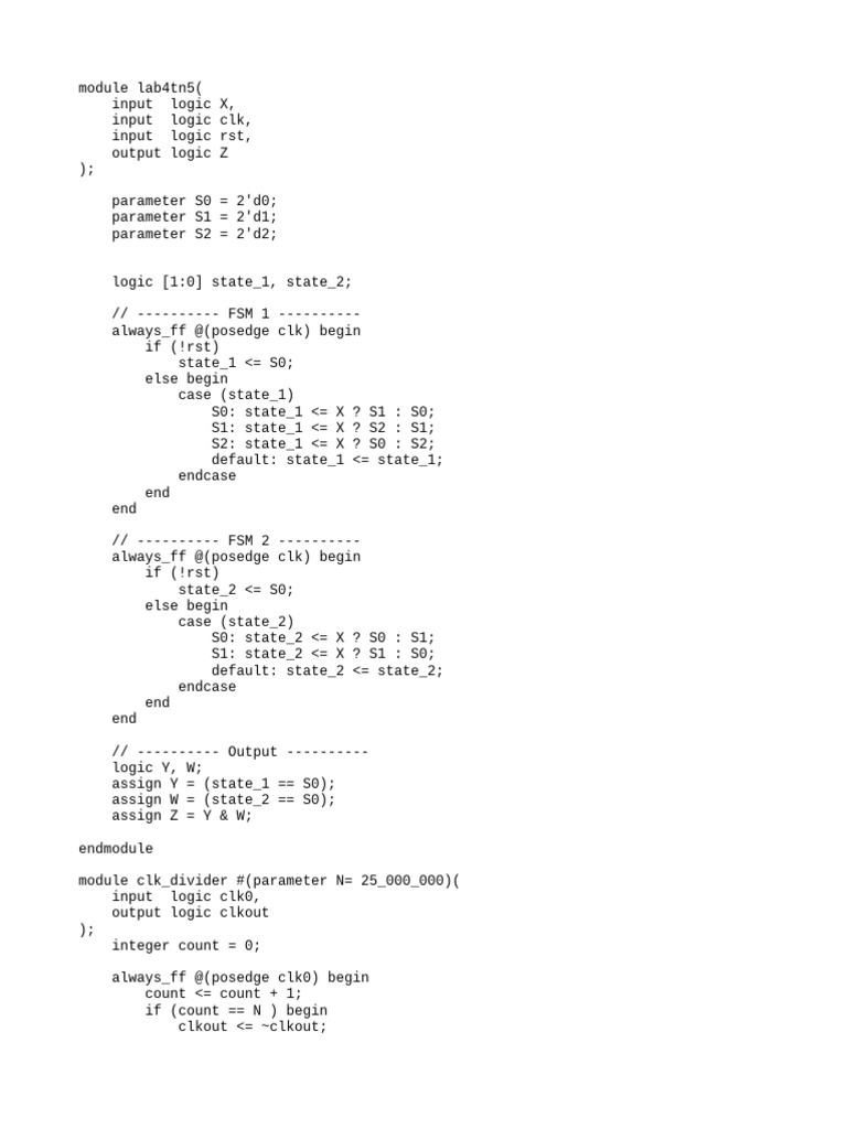 Module Lab4tn5 ( | PDF