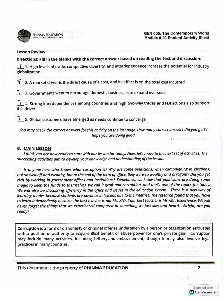 Gen 005 - Module#20 | PDF
