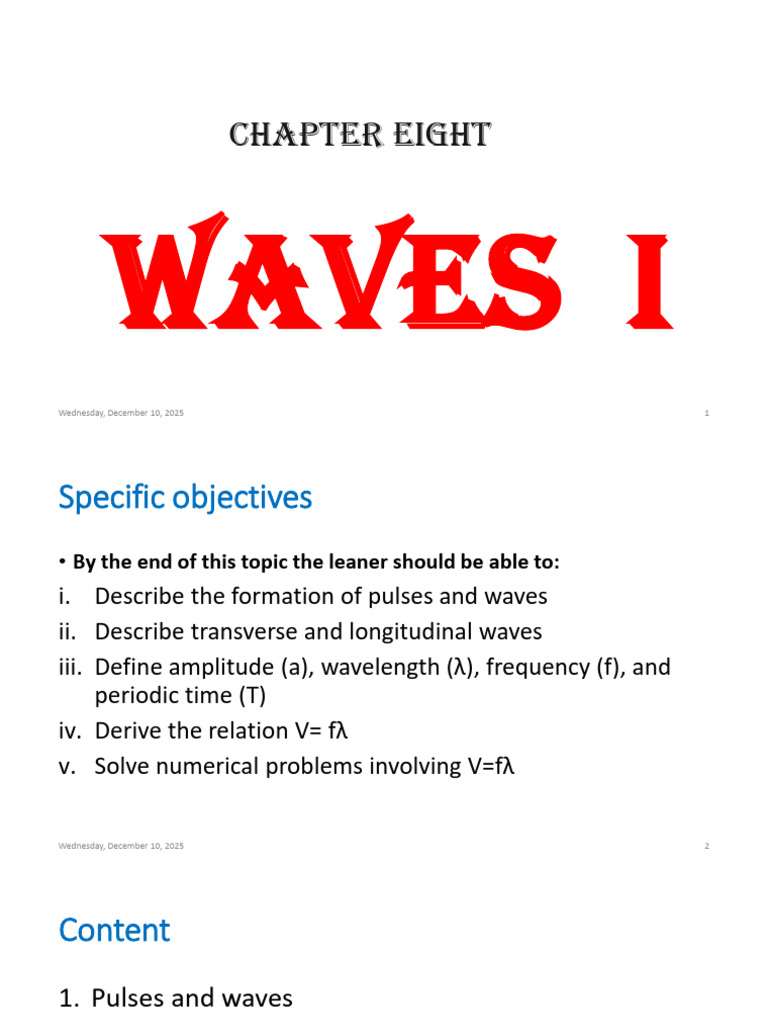 18 WAVES I | PDF | Waves | Frequency