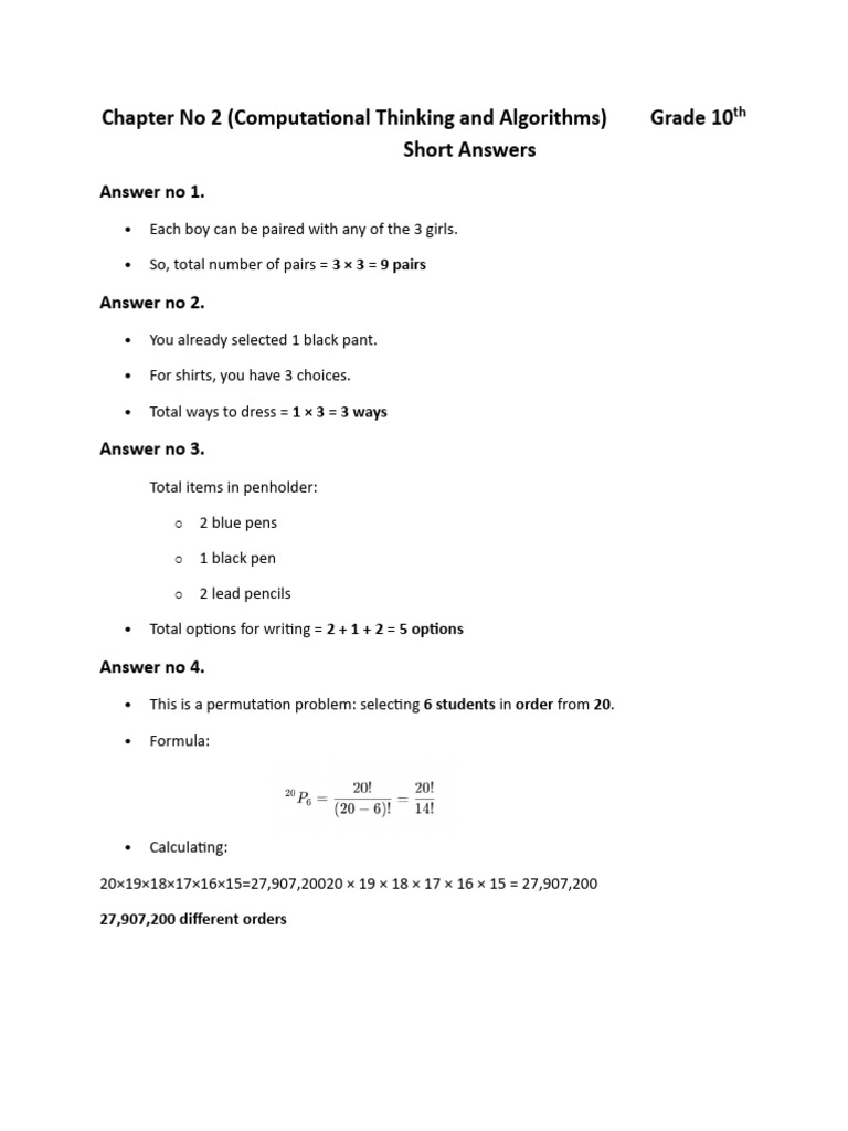 Grade 10 Computational Thinking Guide | PDF | Computer Programming ...