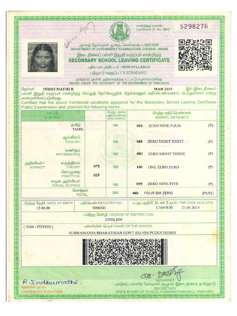 10th Certificate-Converted - Compressed | PDF