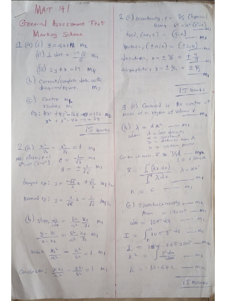 Mat 141 Practice Questions&Solutions | PDF