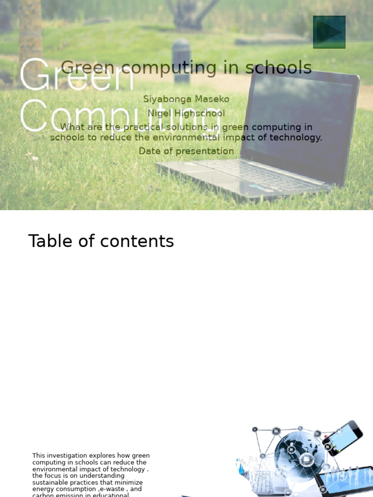 Green Computing Solutions for Schools | PDF | Electronic Waste ...