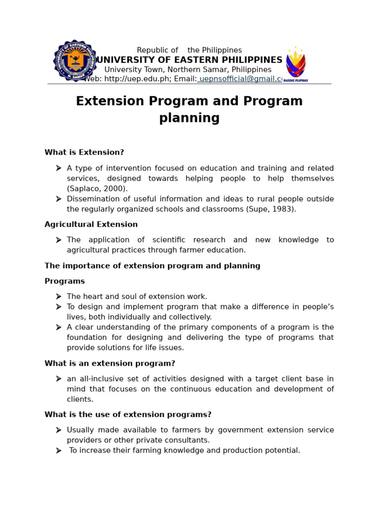 Extension Program Planning Guide | PDF | Planning | Evaluation