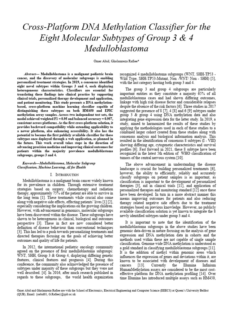 Paper Genes | PDF | Receiver Operating Characteristic | Single ...