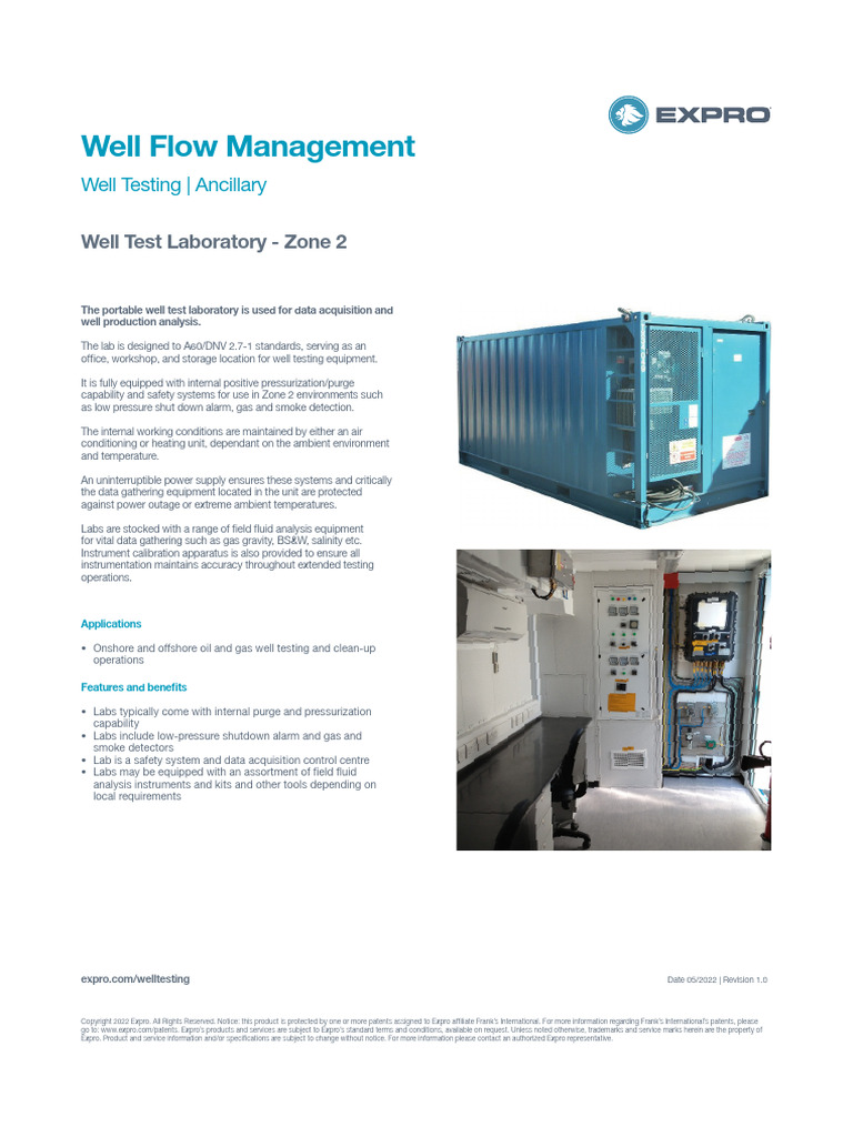 Portable Well Test Laboratory Overview | PDF | Laboratories