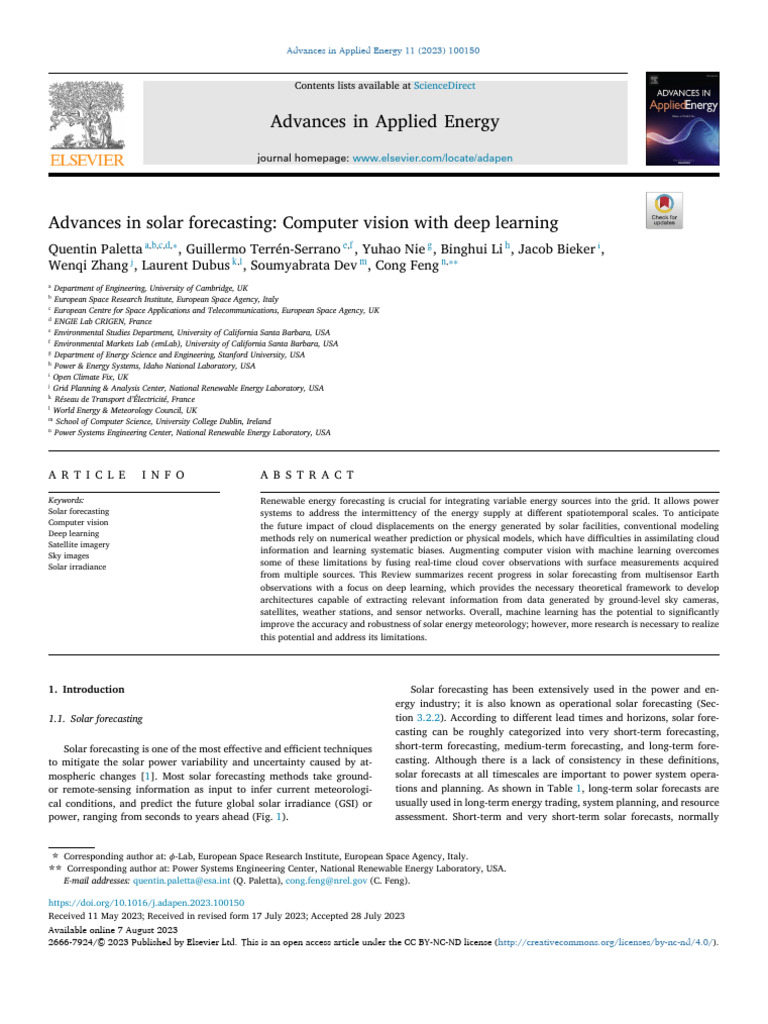 Solar Forecasting with Deep Learning | PDF | Remote Sensing | Weather ...
