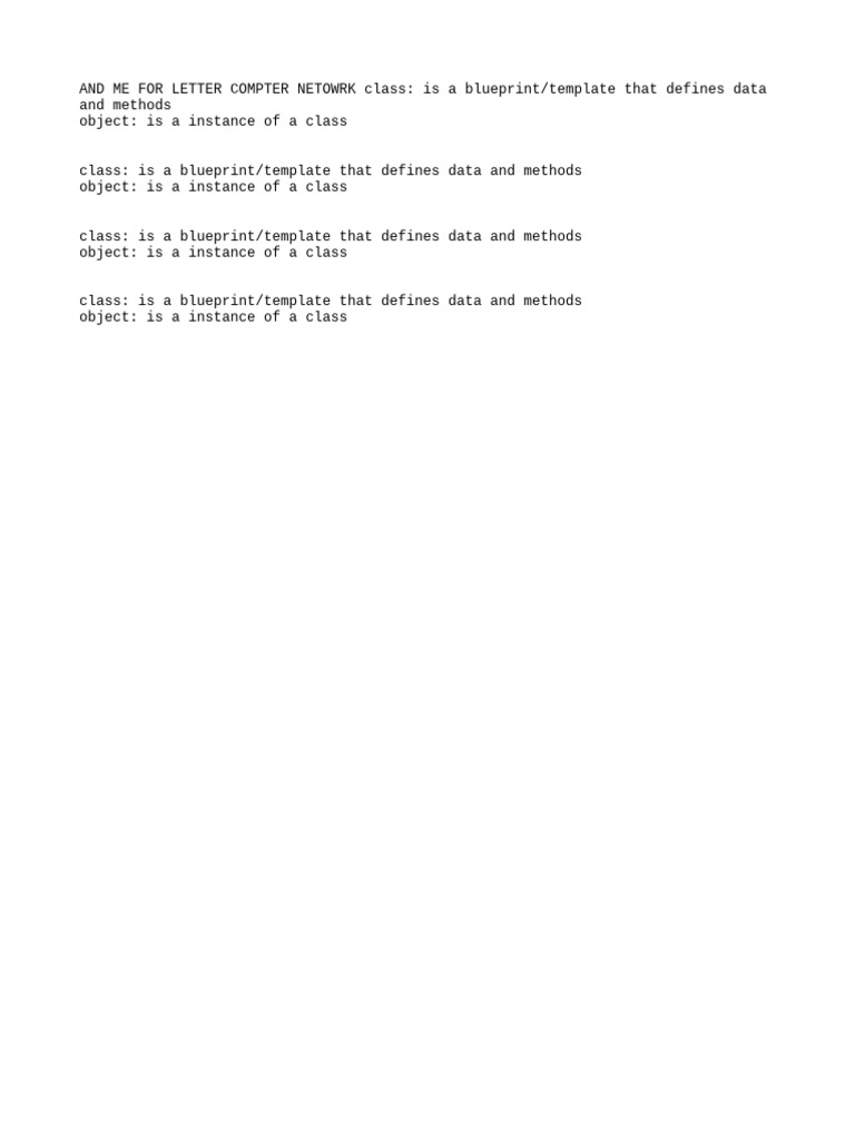 Understanding Classes and Objects in Programming | PDF