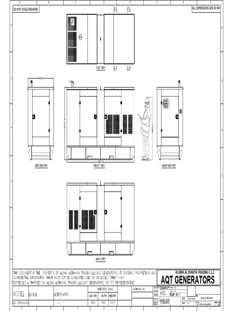 DSE Generator Dimensional Drawings | PDF