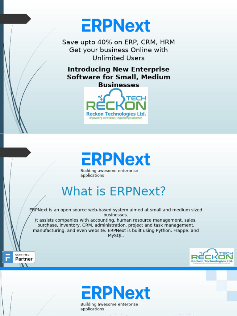 Save 40% on ERPNext for SMBs | PDF | Cloud Computing | Analytics