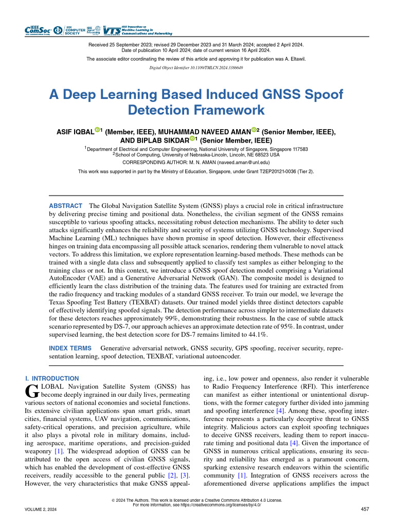 Deep Learning for GNSS Spoof Detection | PDF | Applied Mathematics ...