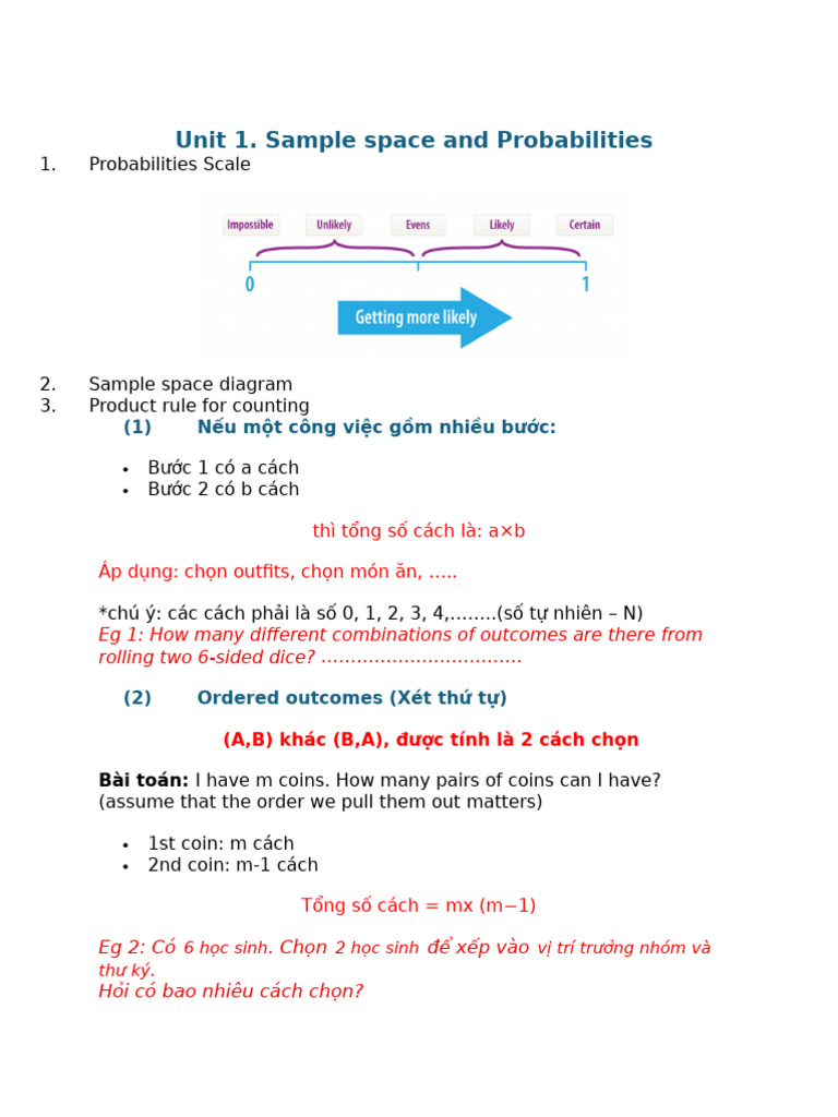 RV - U1 - Sample Space and Probabilitié | PDF