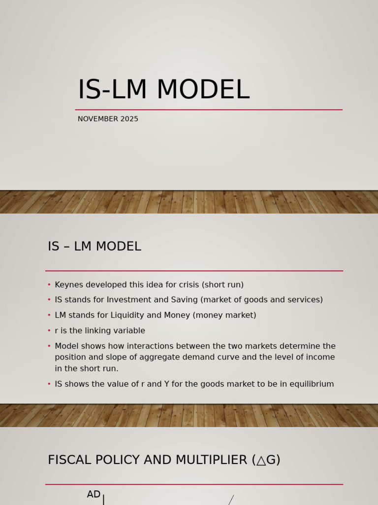 Understanding the IS-LM Model Dynamics | PDF | Recession | Fiscal ...