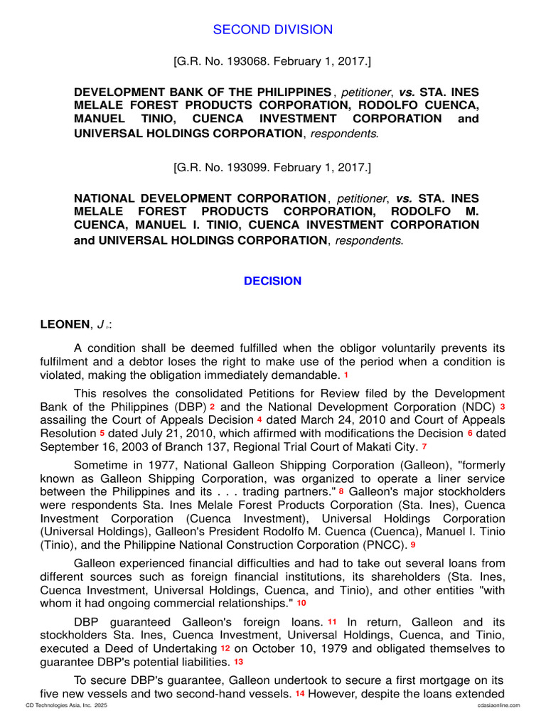 DBP vs. Sta. Ines Melale: Legal Decision | PDF | Prices | Indemnity
