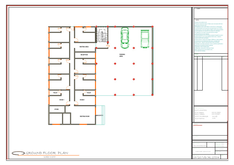 Ground Floor Plan and Layout Details | PDF | Lumber | Door
