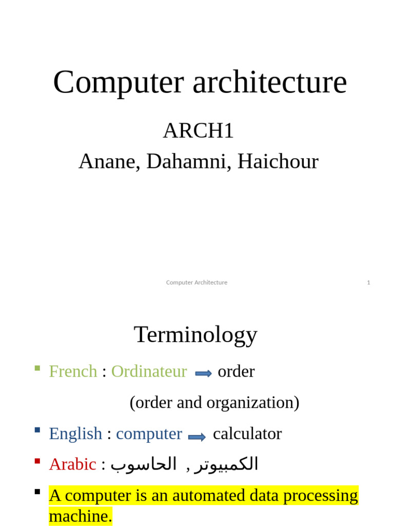 Understanding Computer Architecture Basics | PDF | Division ...