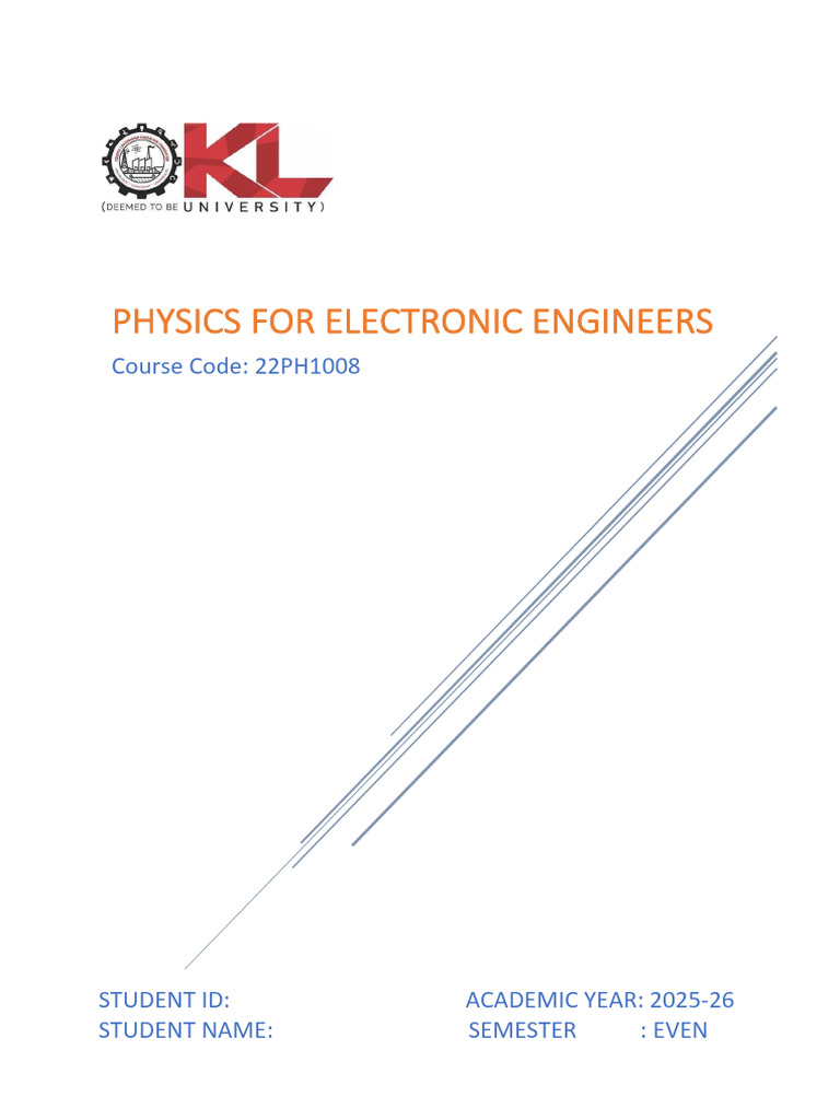 Physics Lab Experiments for Engineers | PDF | Photoelectric Effect ...