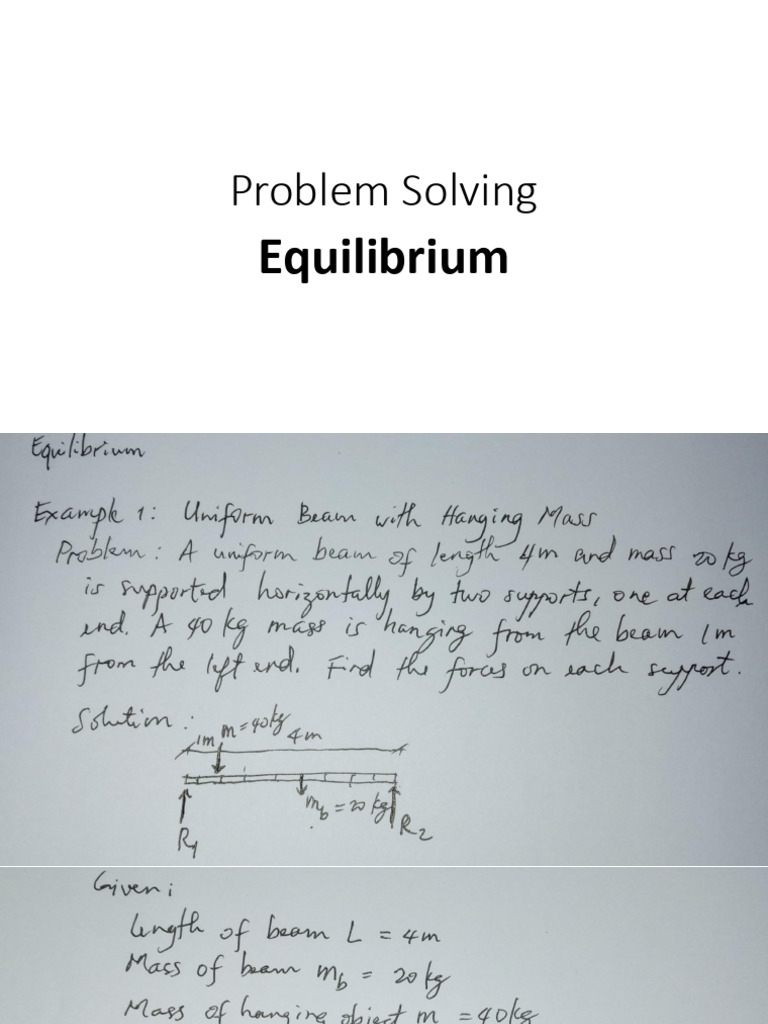 2025 Problem Solving Physics 8 Equilibrium | PDF