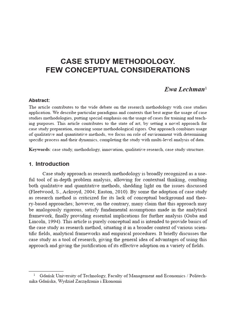 Case Study Methodology Insights | PDF | Methodology | Positivism