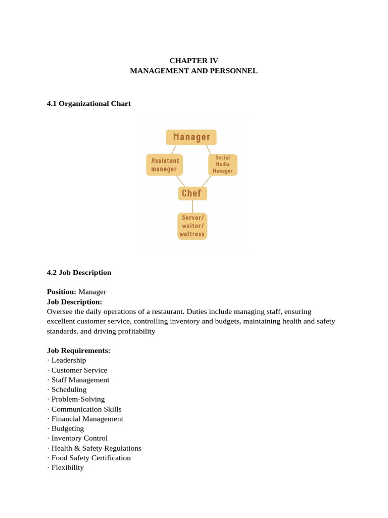 Restaurant Management Roles & Uniforms | PDF | Waiting Staff | Chef