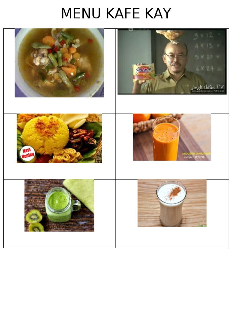 Menu Kafe Kay | PDF