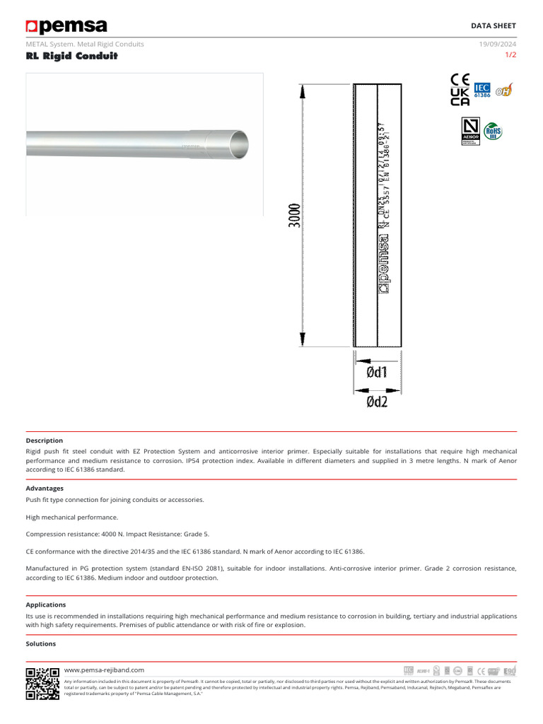 Rigid Steel Conduit with EZ Protection | PDF | Pipe (Fluid Conveyance ...
