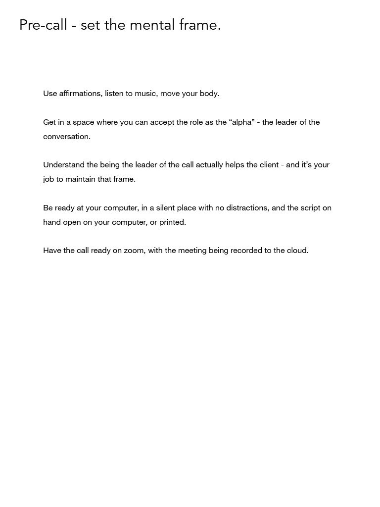Mastering Client Calls for Success | PDF | Motivation | Motivational