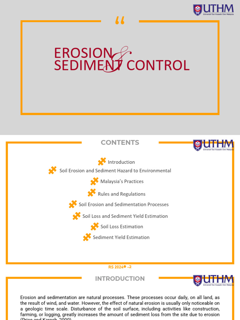 Erosion and Sediment Control in Malaysia | PDF | Erosion | Soil