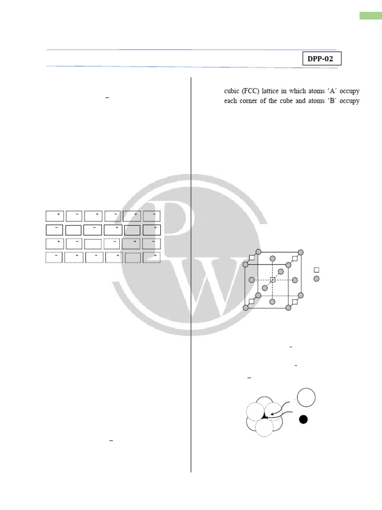 JEE 2022 Solid State Chemistry Quiz | PDF | Crystal Structure | Phases ...