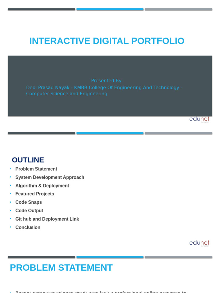 Interactive Digital Portfolio for Graduates | PDF | Websites | Web ...