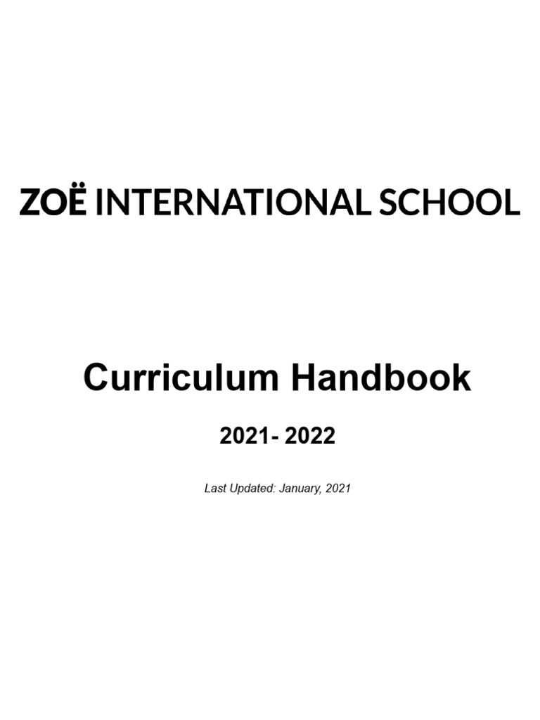 Zoe International School Curriculum 2021 | PDF | Reading Comprehension ...
