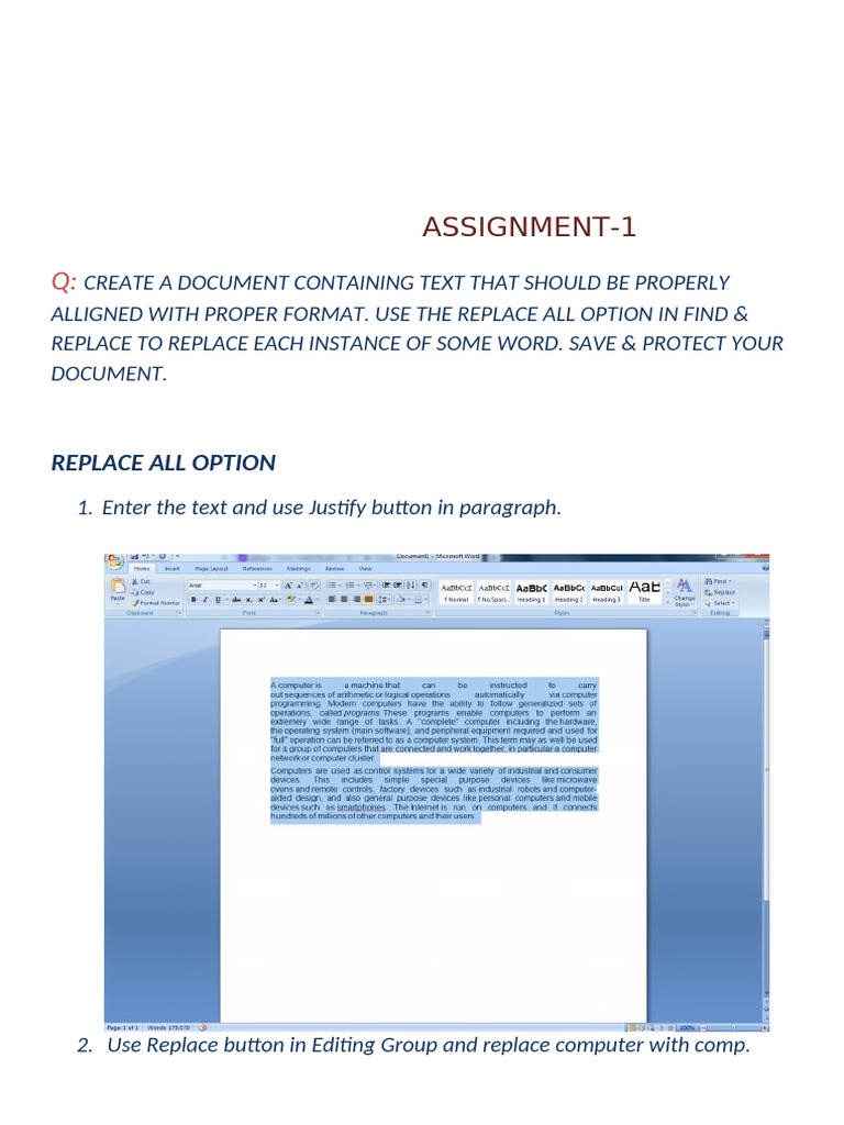 MS Word Document Formatting Guide | PDF | Microsoft Word | Computer ...