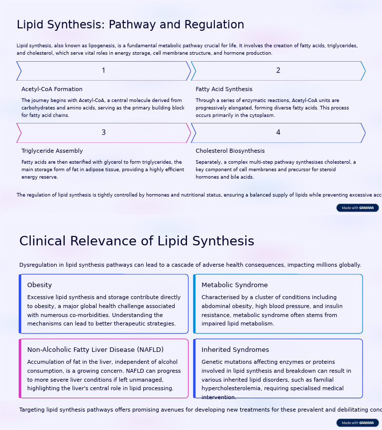 Lipid Synthesis: Pathways & Health Impact | PDF | Lipid | Biosynthesis