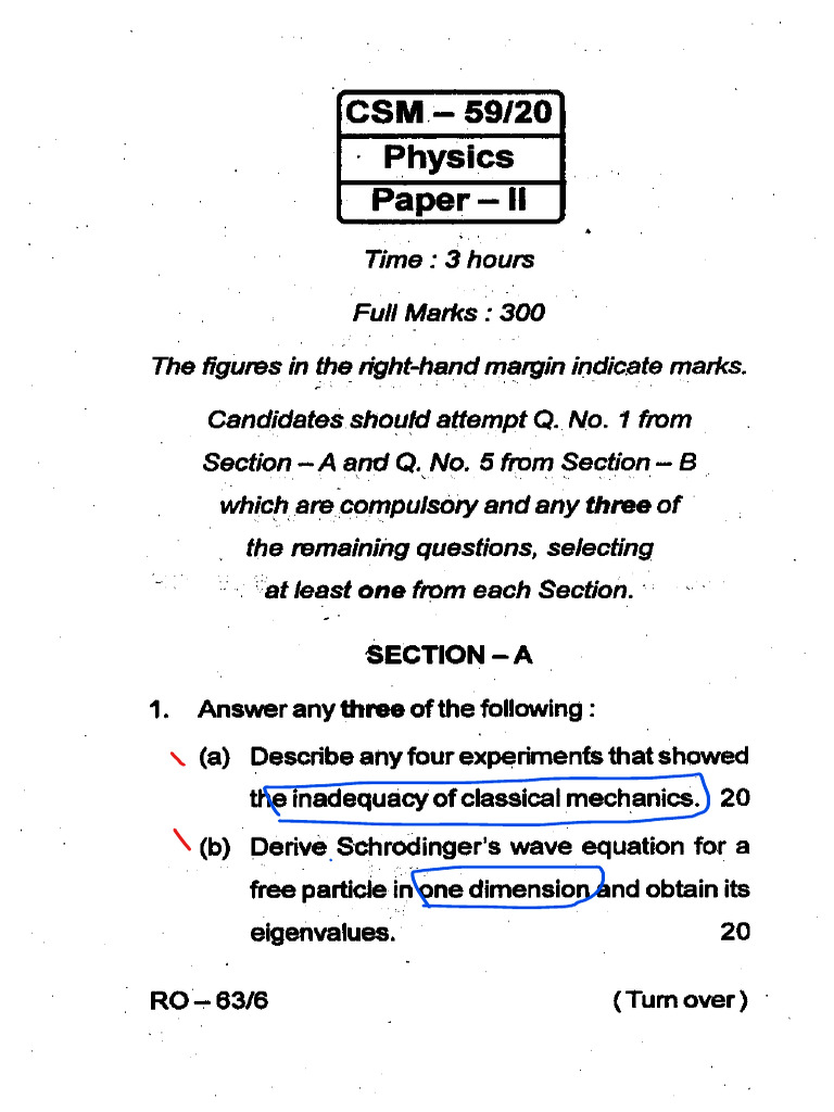 2020 Physics II | PDF