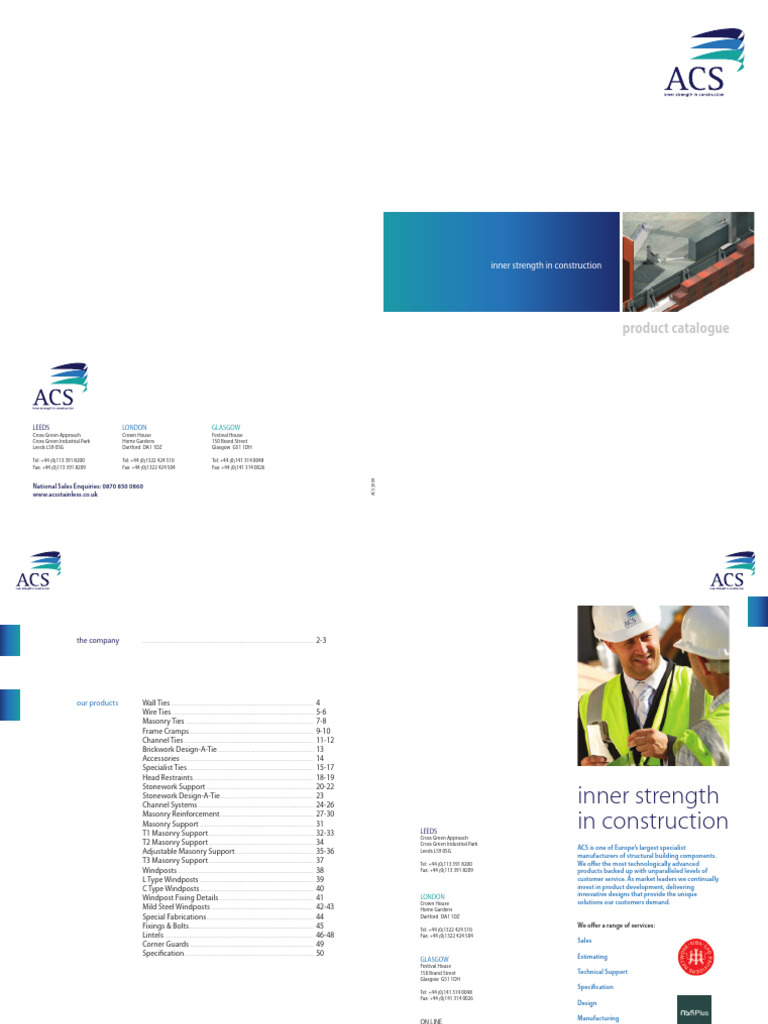 ACS Structural Building Components Catalog | PDF | Masonry ...