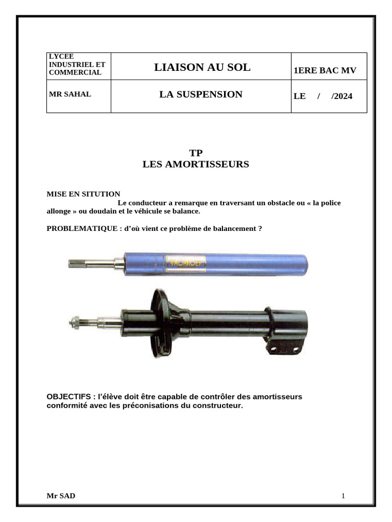 Comment changer : amortisseur sur une voiture